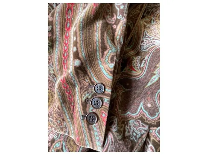 Autre Marque Chaqueta terciopelo estampado paisley 