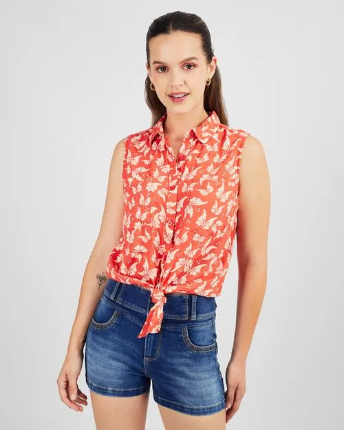Blusa Mujer Esma Rojo Naranja