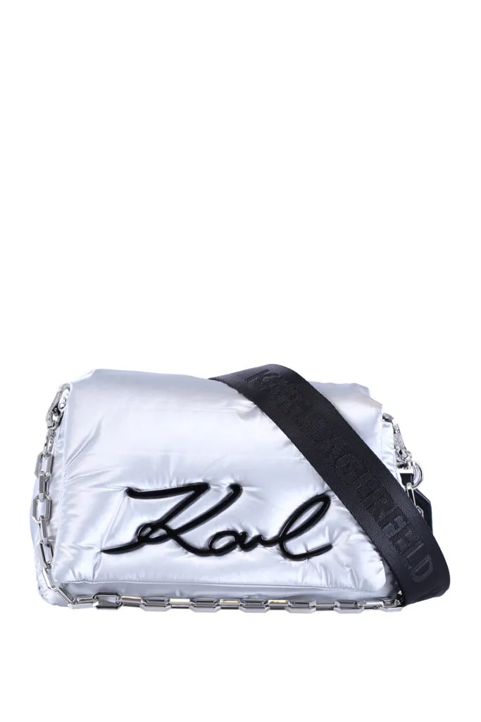 Bolso bandolera plateado