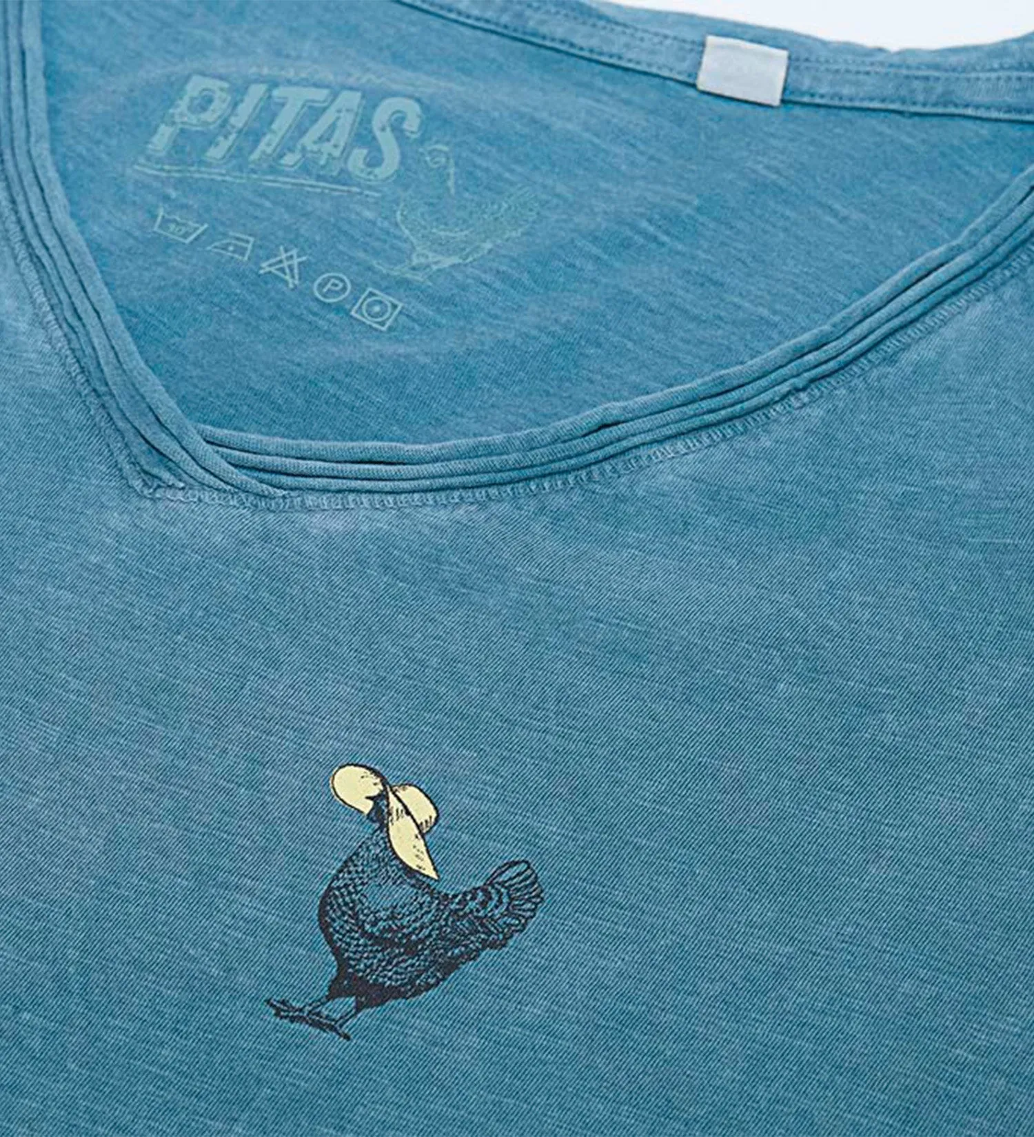 CAMISETA CUELLO PICO ESMERALDA