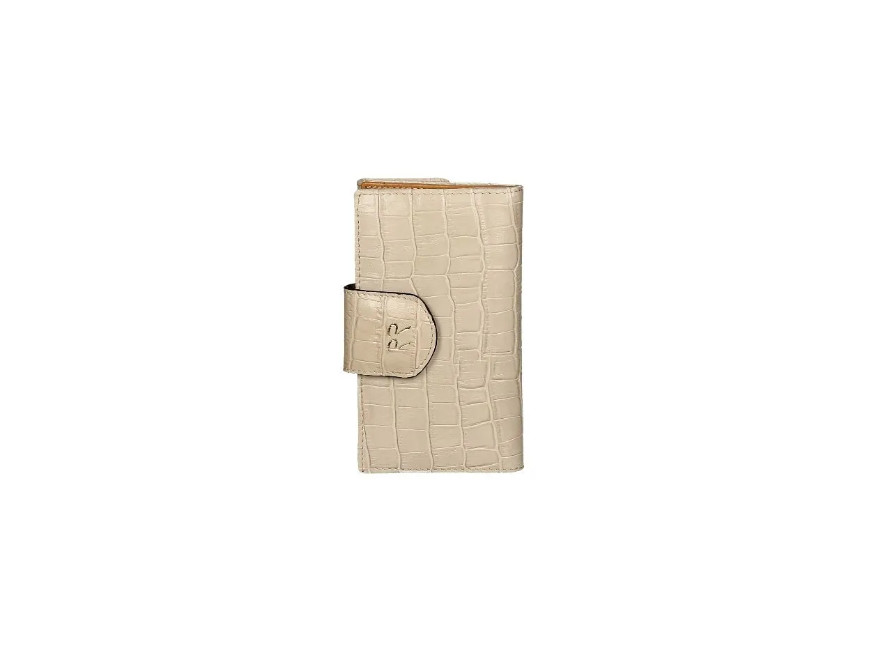 Cartera Mediana Coco Taupe Letras Doradas