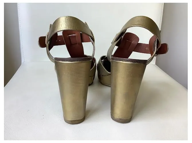 Chloé Sandalias Dorado 