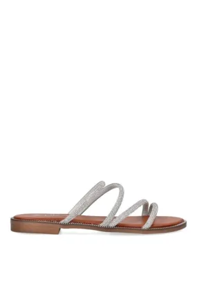 Etika 10047 Plata SANDALIA PLANA TIRAS BRILLO