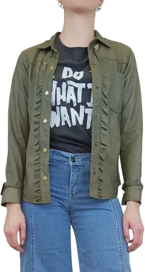 EU Camisa Look Cuero Verde