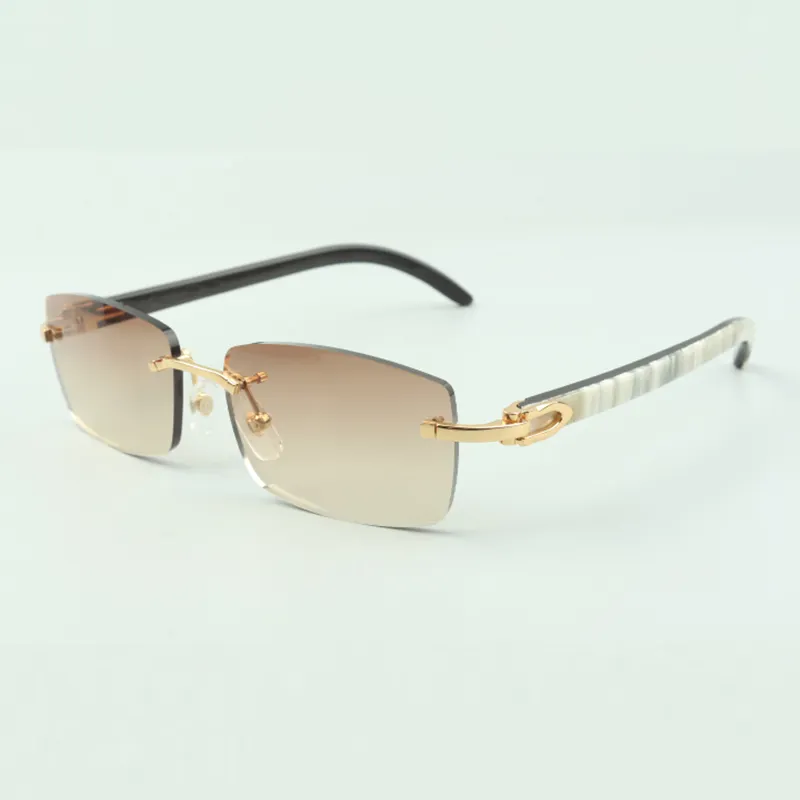 Gafas de buffs Gafas 3524012 Cuerno de búfalo mixto natural para hombres y mujeres anteojos Tamaño 56-18-140 mm