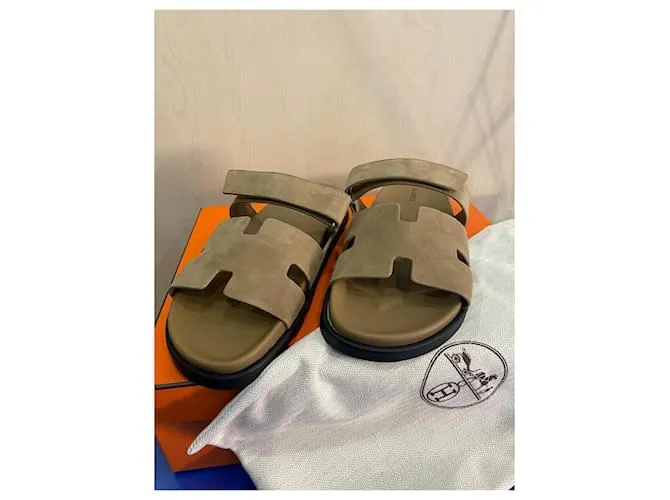 Hermès Sandalias Chipre Beige 
