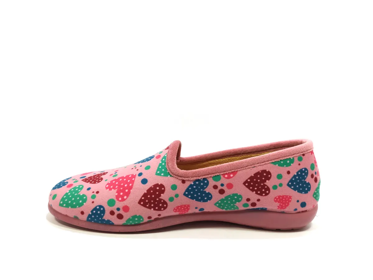iSASA Zapatilla plana corazones 415 Salmón