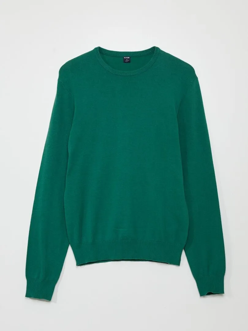 Jersey con cuello redondo - VERDE
