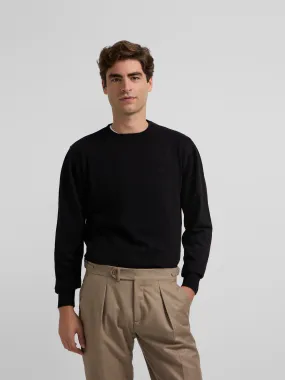 Jersey unique cuello redondo negro