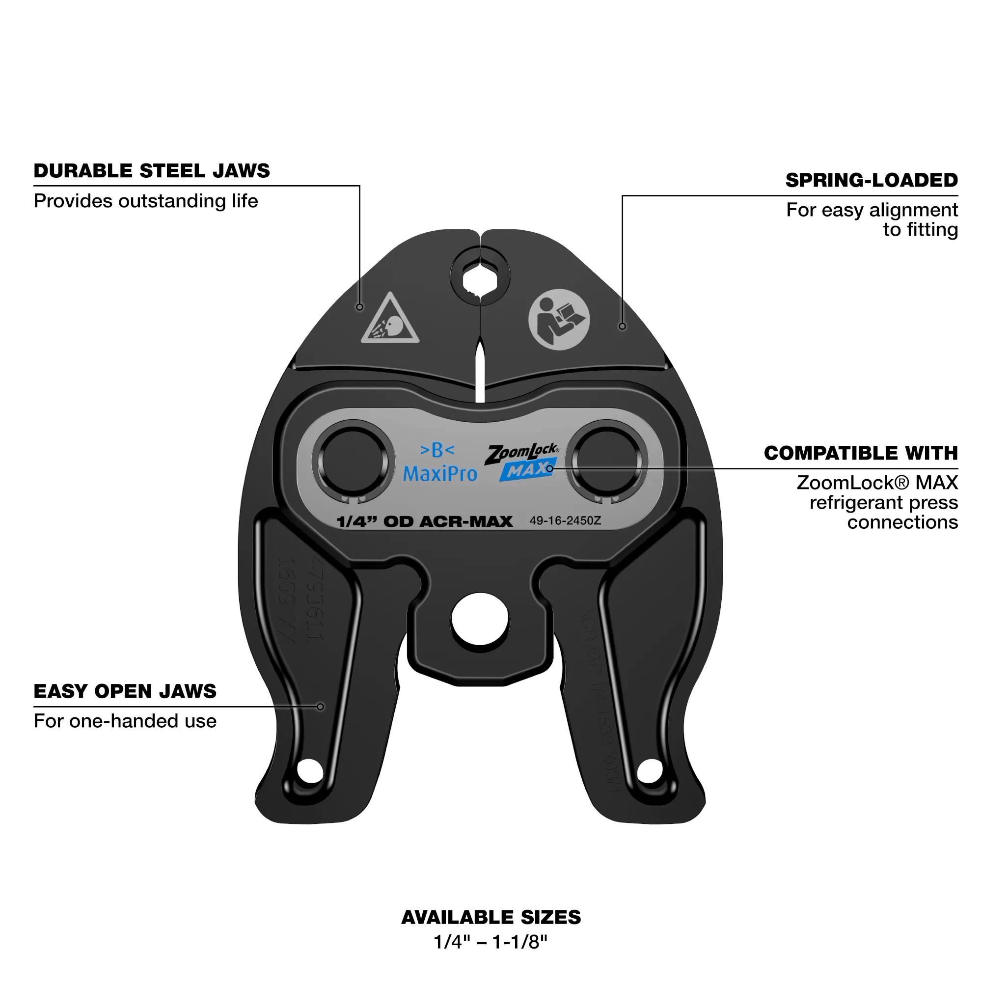 Kit de mordazas de prensado ZoomLock® MAX de ¼