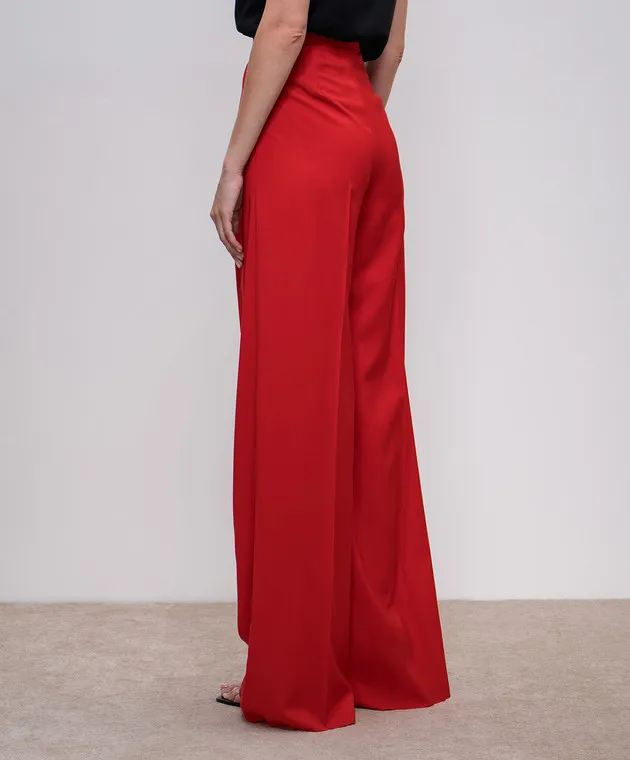 Max Mara Red RIMINI pants made of wool