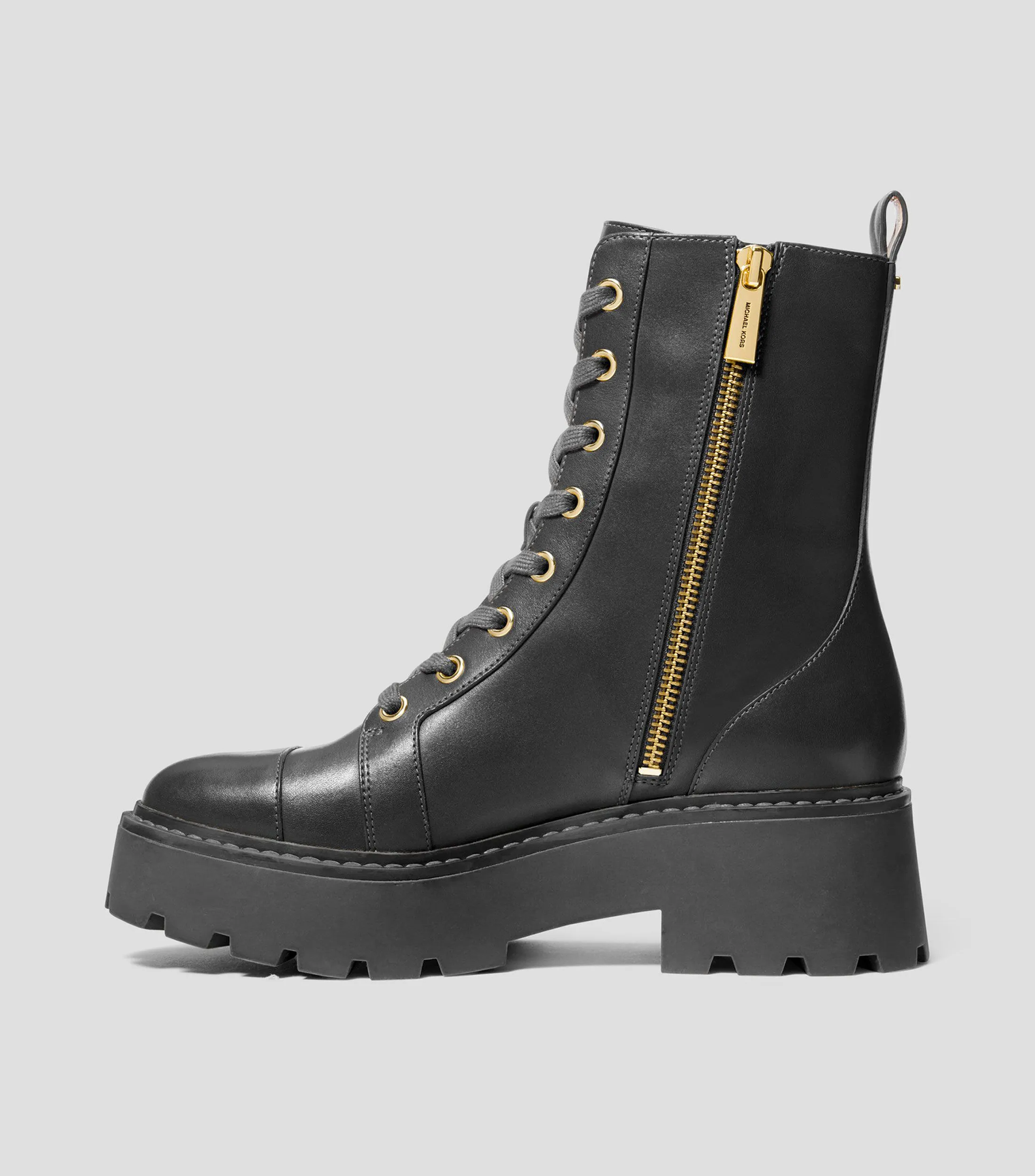 Michael Kors Botas medias Blake en piel con tacón medio cuadrado Mujer