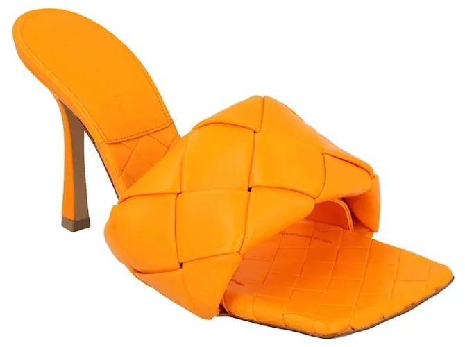 Mule Lido naranja de Bottega Veneta 