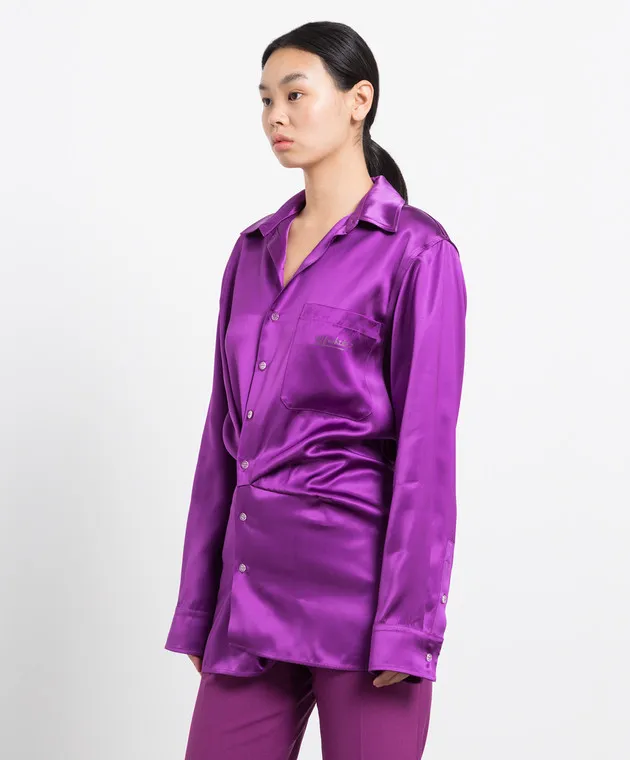 Off-White Purple logo print shirt