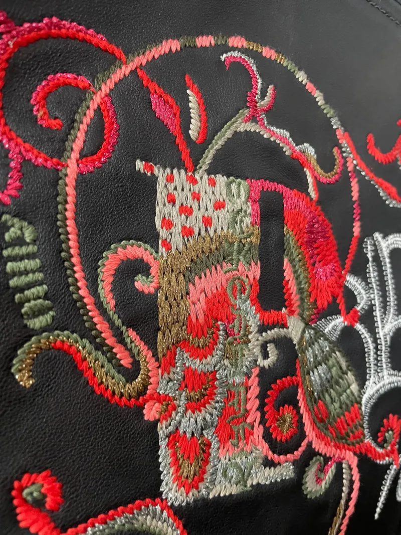 OILILY Chaqueta Cuero Negro
