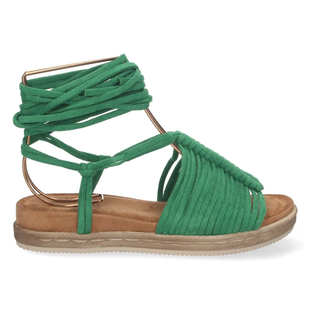 Sandalias tipo gladiador, sandalias planas, sandalias atadas planas, sandalias abiertas, alpargatas