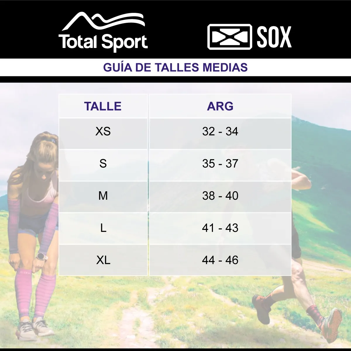 Sox Doble Larga Medias Unisex – Te58a