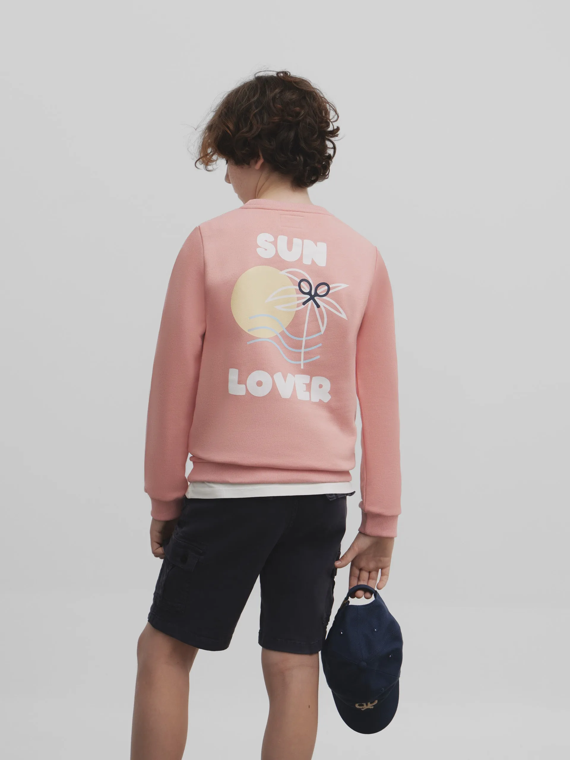 Sudadera kids sun lover coral