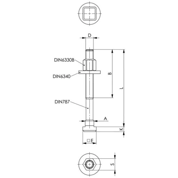 Tornillos para ranuras en T, completos