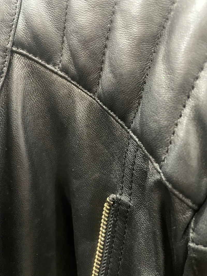UTERQÜE Chaqueta Cuero Negro